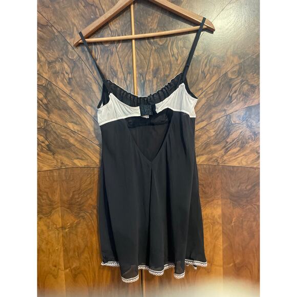 Vintage Y2K VICTORIA'S SECRET 2002 Milkmaid Babydoll 100% Silk Chemise Nightie L - Picture 3 of 5